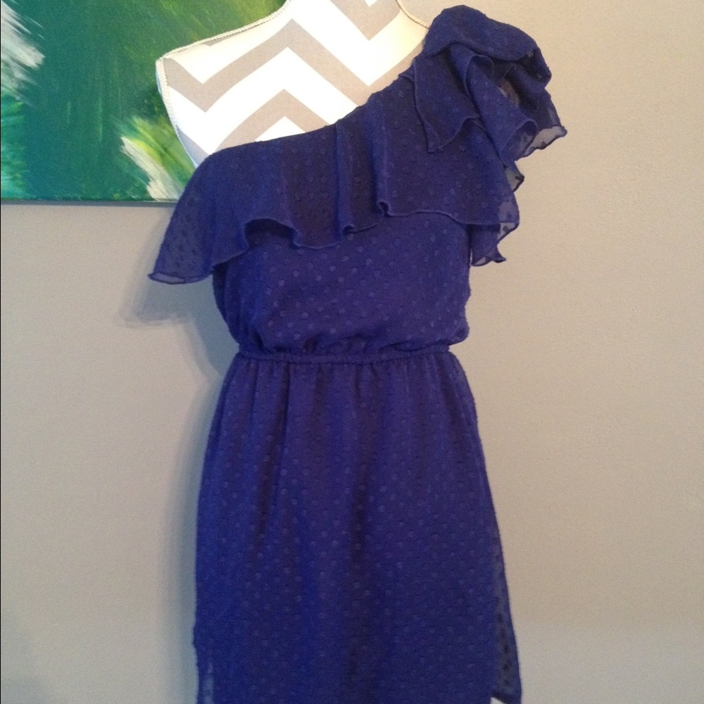 Xhilaration Royal Blue Asymmetrical Dress
