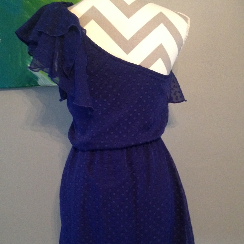 Xhilaration Royal Blue Asymmetrical Dress - Picture 2 of 4