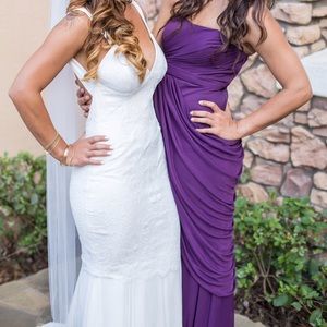 Plum bridesmaid dress