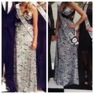 Bold print evening gown