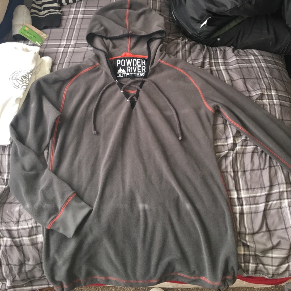 Grey pullover jacket