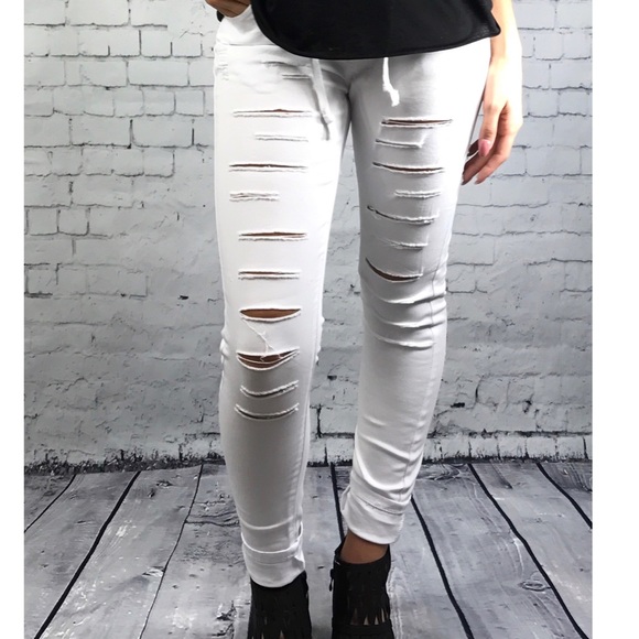 Last Pair! Destroyed Twill Jogger - Picture 6 of 6