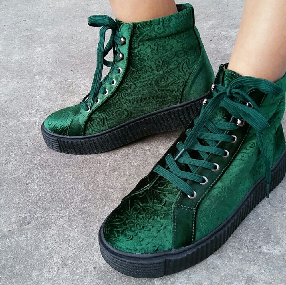 LAST PAIR!!//The Zoe// Emerald green creepers - Picture 4 of 5