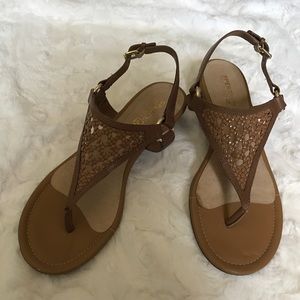Sperry Top-Spider Tan Thong Sandals.  EUC.