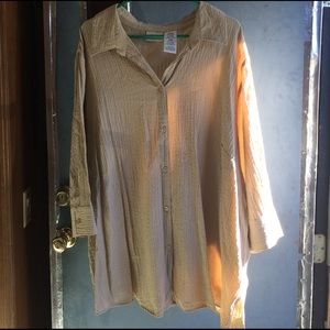 Tan colored blouse