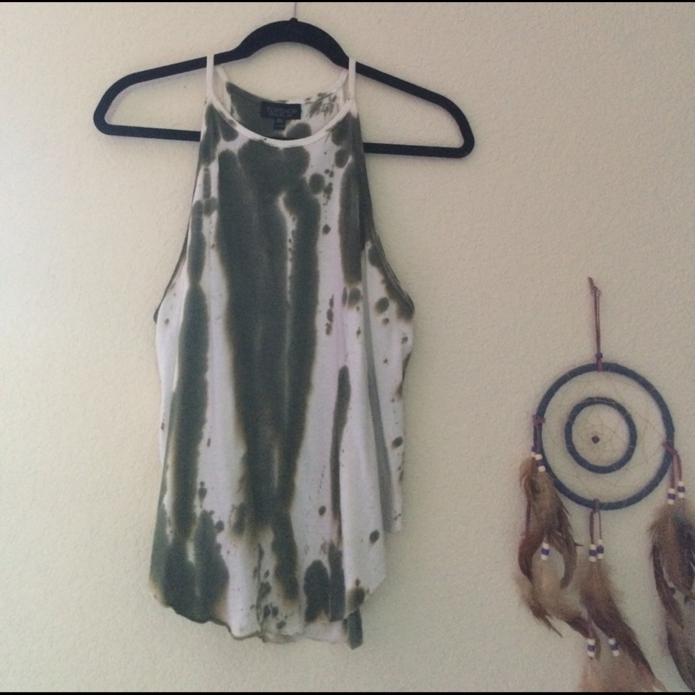 topshop tiedye high-low tank