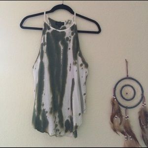topshop tiedye high-low tank