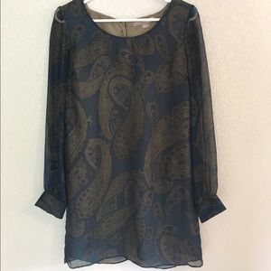 Retro-inspired sheer paisley cocktail dress!