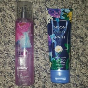Bath and body Works lotion and shimmer spray