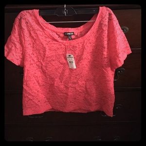 NWT Pink Express lace crop top