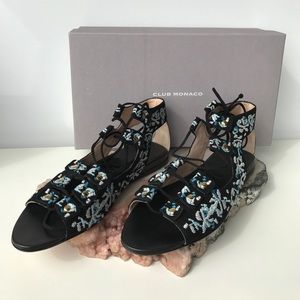 Club Monaco Embroidered Sandals