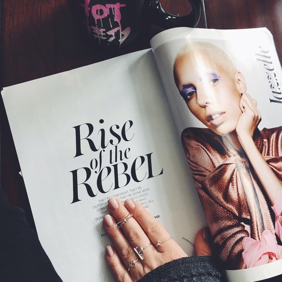 Natalee Rose Gold 4 Piece Midi Ring Set - Picture 2 of 5