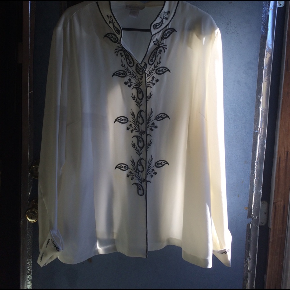 White embroidered top