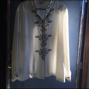 White embroidered top
