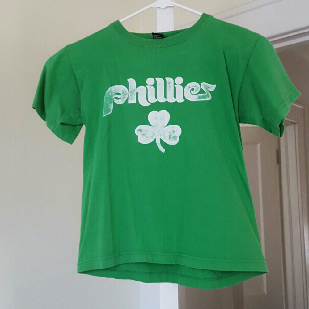Phillies shamrock green t-shirt (ladies or kids)