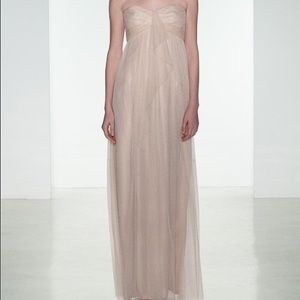 Strapless Nude Tulle Dress