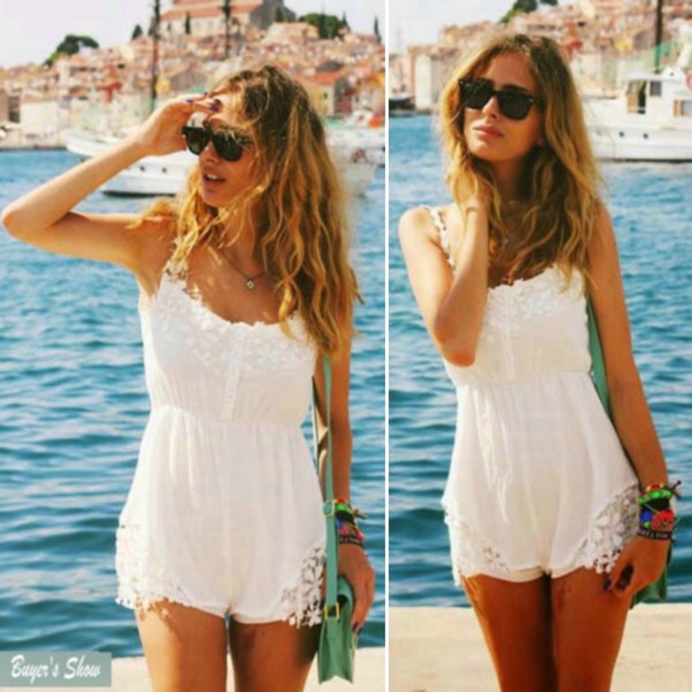 White Lace Romper