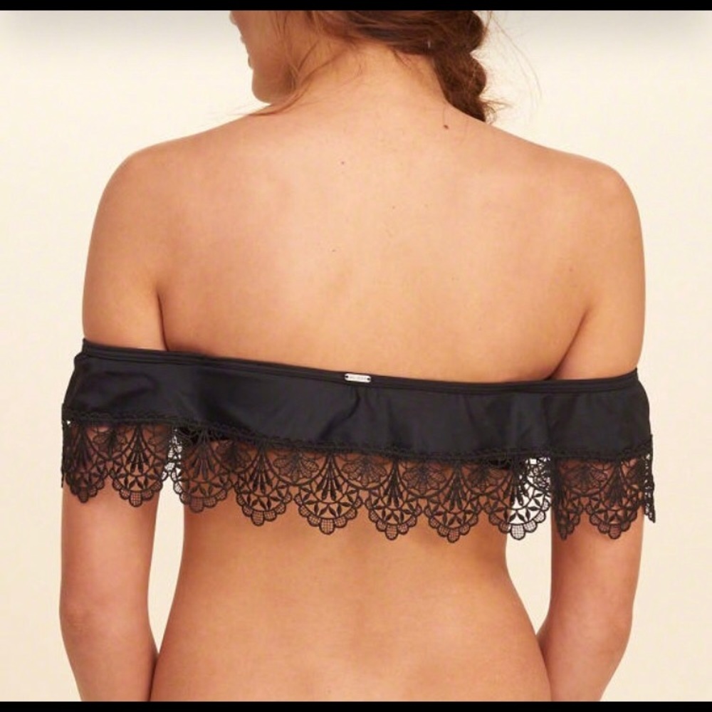 🎀👙Lace-Trim Off The-Shoulder Swim top👙🎀 - Picture 4 of 4