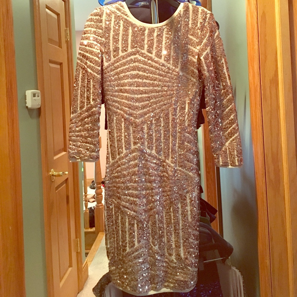 Sequin dress low back