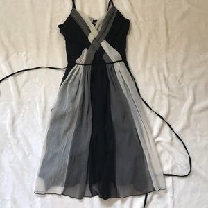 Size XS black with gray and cream. Worn once