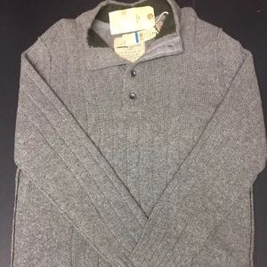 TOMMY BAHAMA-Outer Banks Cable Wool Sweater Gray