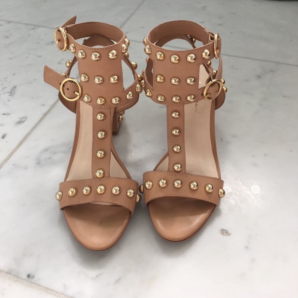 Isa Tapia studded nude sandals