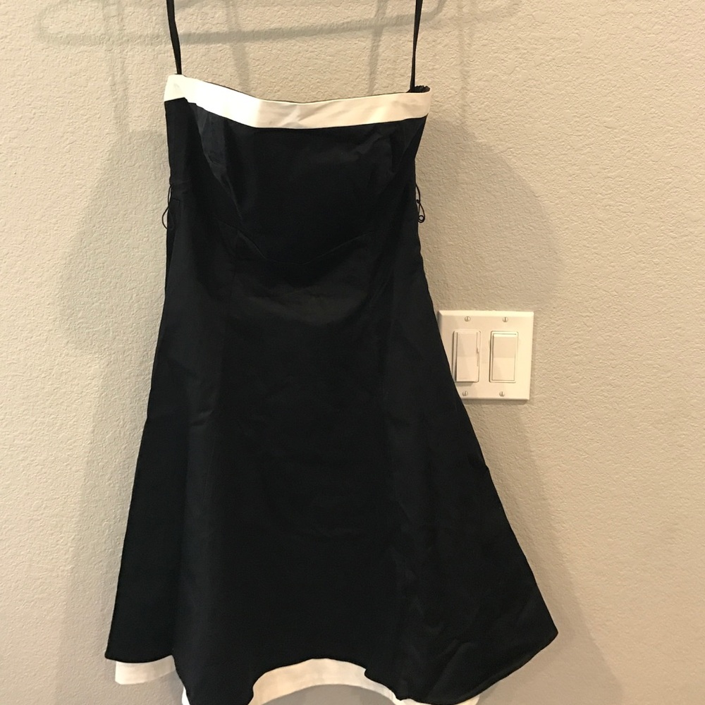 Black and white formal dress