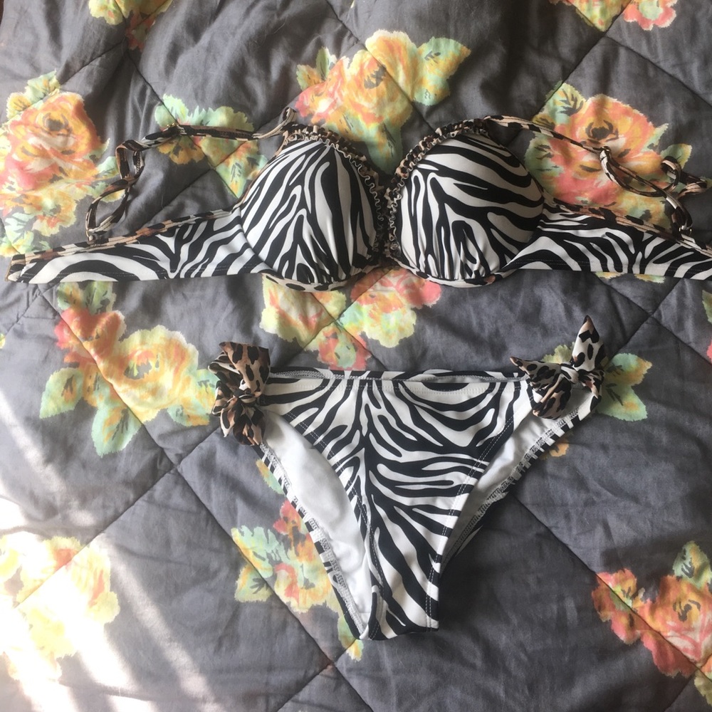 Zebra print bikini