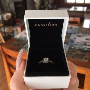 Silver timeless elegance pandora ring