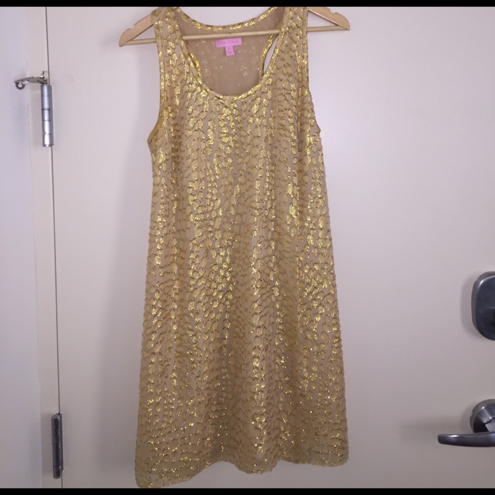 Lilly Pulitzer Betty Gold Dress