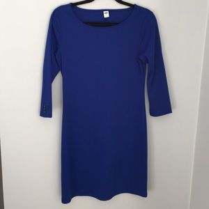 Old Navy Cobalt Blue Three Quarter Sleeve Dress