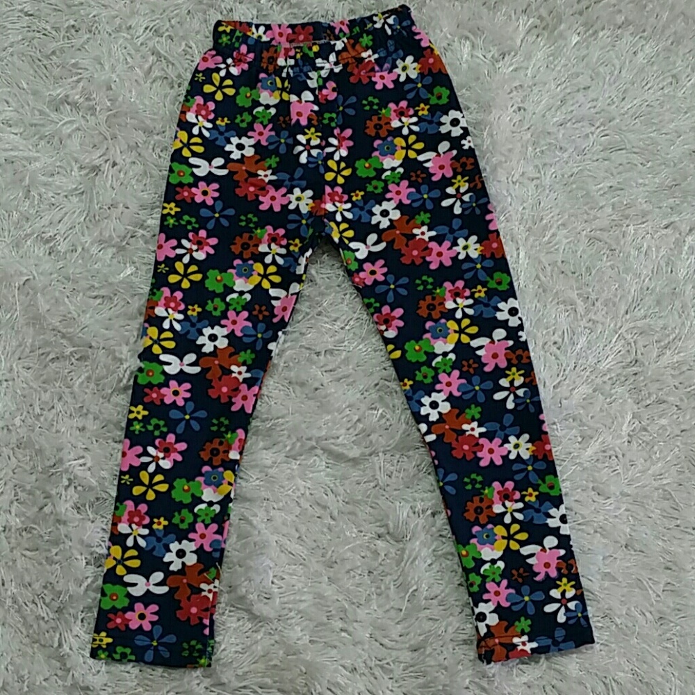 Blue Flowers Legging.  Kids - Picture 2 of 4