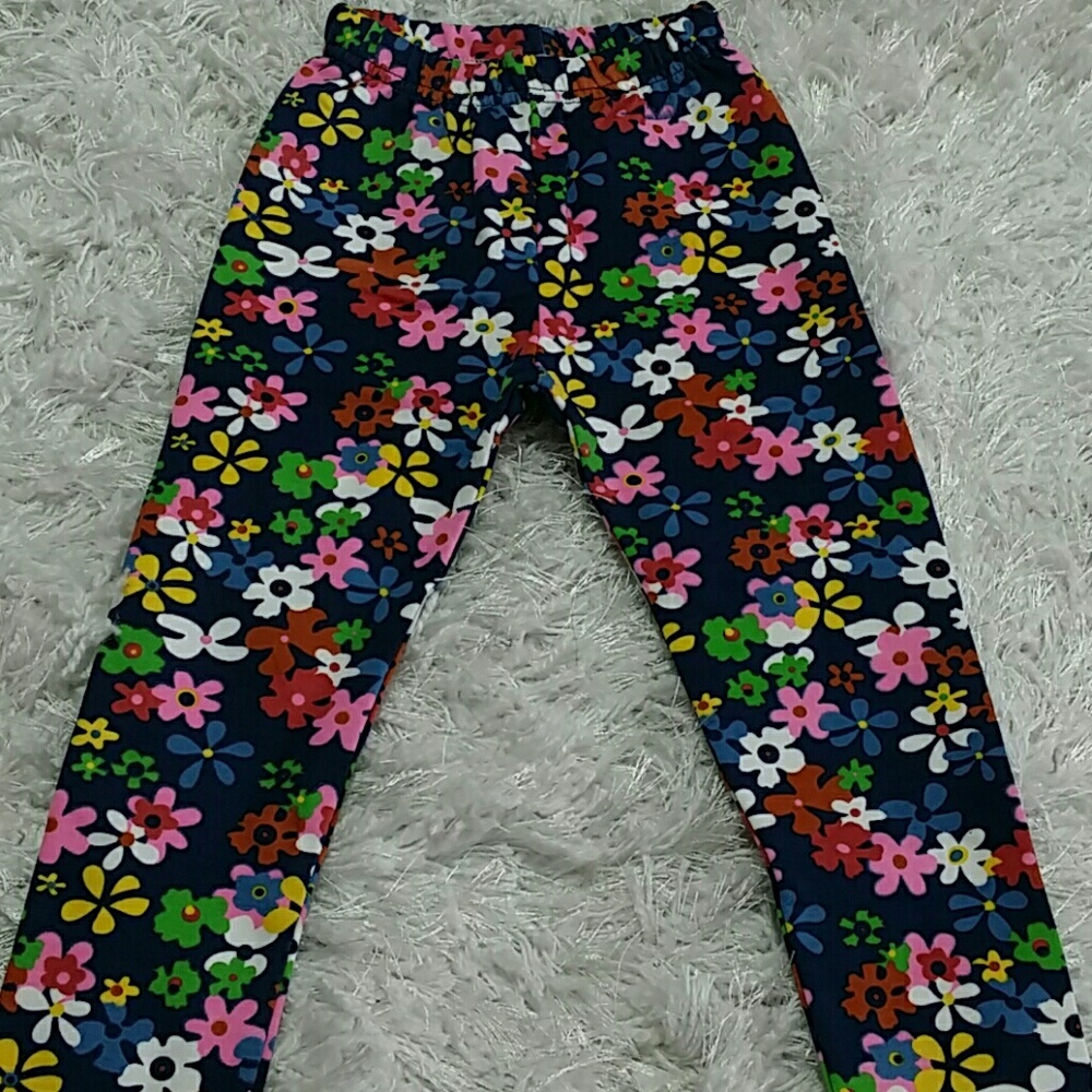 Blue Flowers Legging.  Kids - Picture 4 of 4