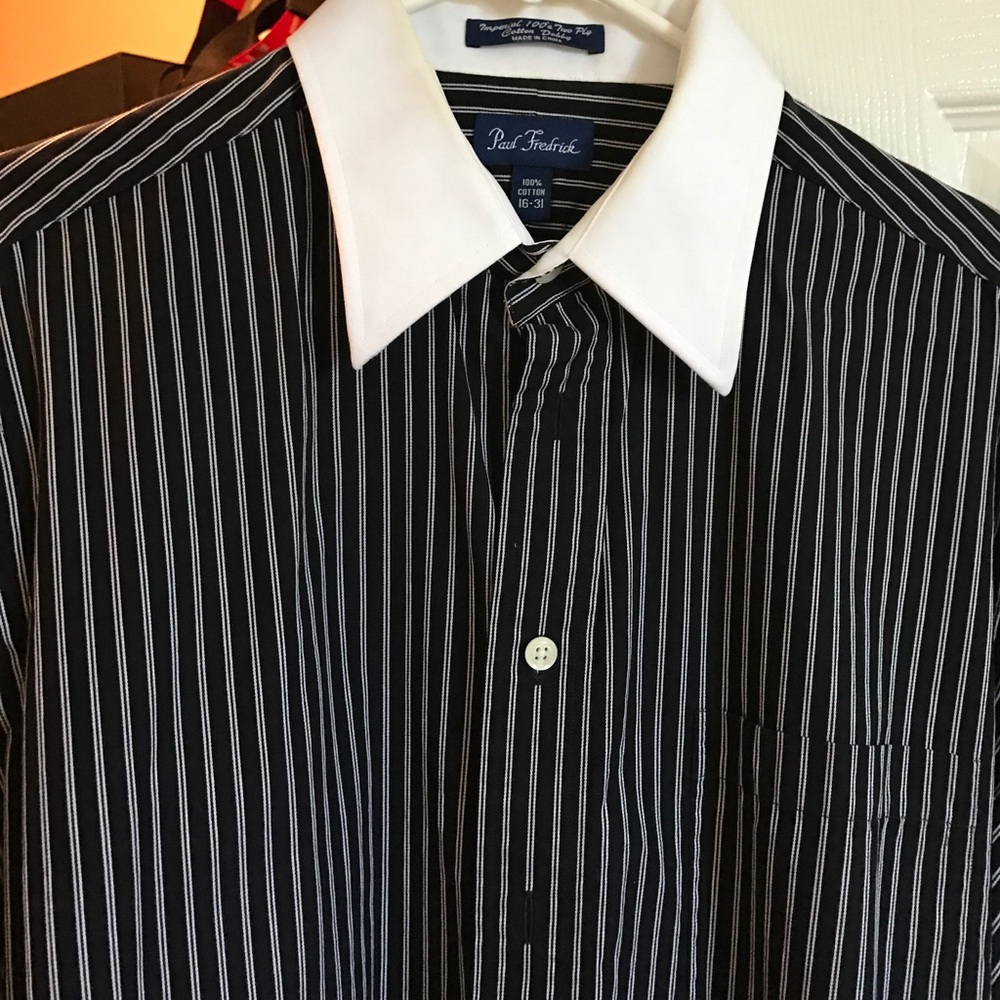 Black /white button down
