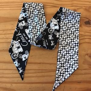 Like new black and white Coach scarf