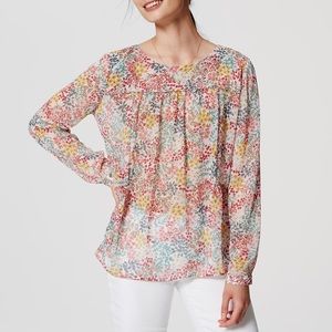 Pretty Silky Floral LOFT Blouse