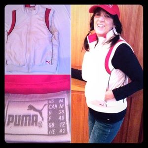 Super Cute Sporty Vintage Puma Puffy Zip Up Vest