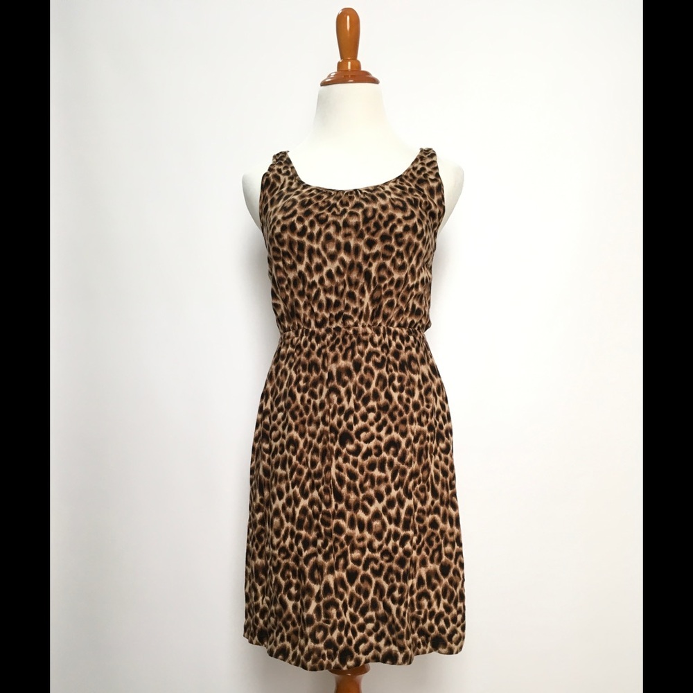 Lucky brand Dress XS animal print sleeveless knee