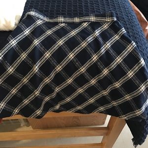 Navy blue and white plaid skirt!