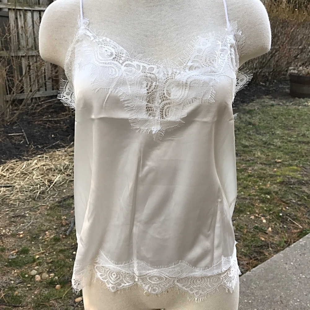Thin ADJUSTABLE strap tie camisole WHITE - Picture 8 of 8