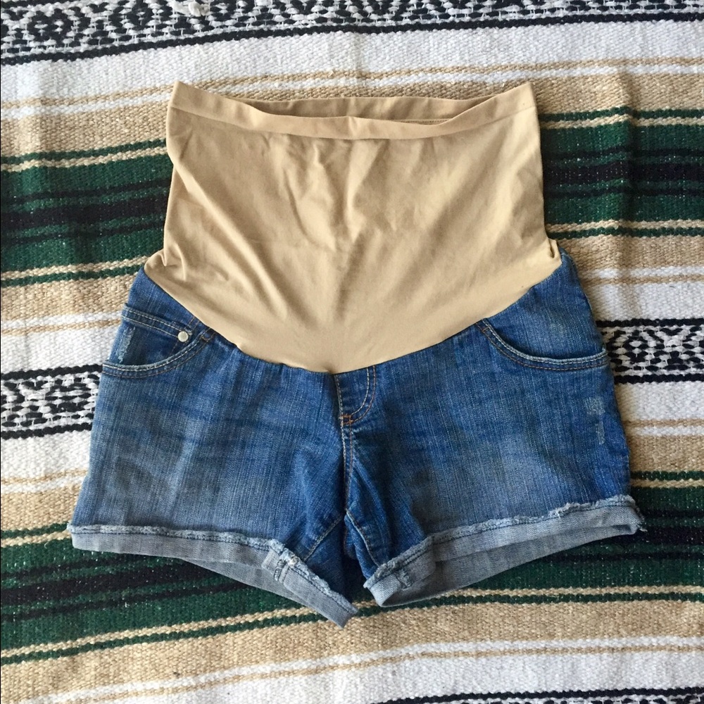 Indigo Blue Maternity Jean Shorts