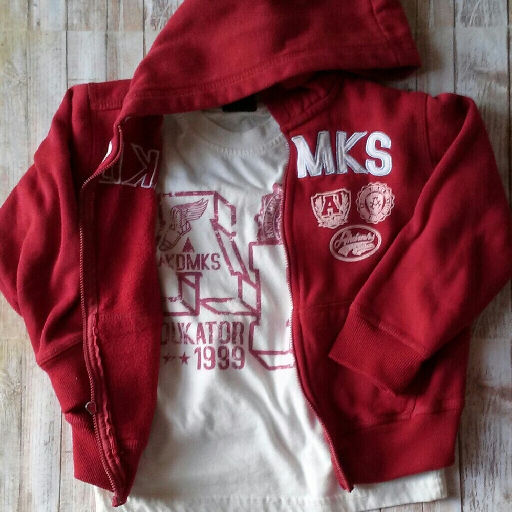 Varsity hoodie and t-shirt set