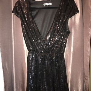 Black Sequin Romper