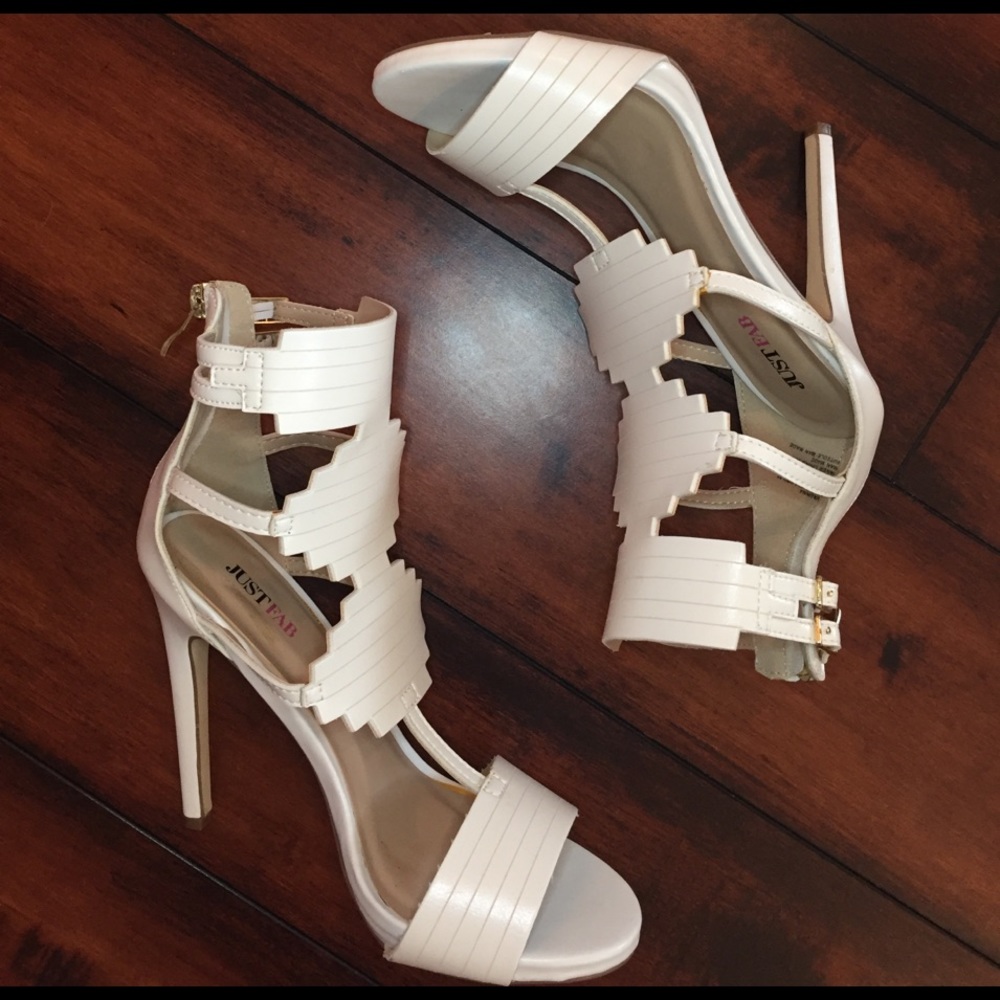 White Strap Heels