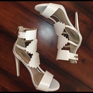 White Strap Heels
