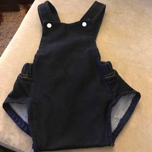 Diaper overalls dark blue