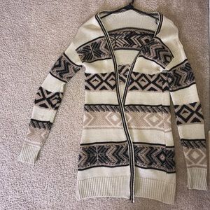 Knitted brown and black sweater