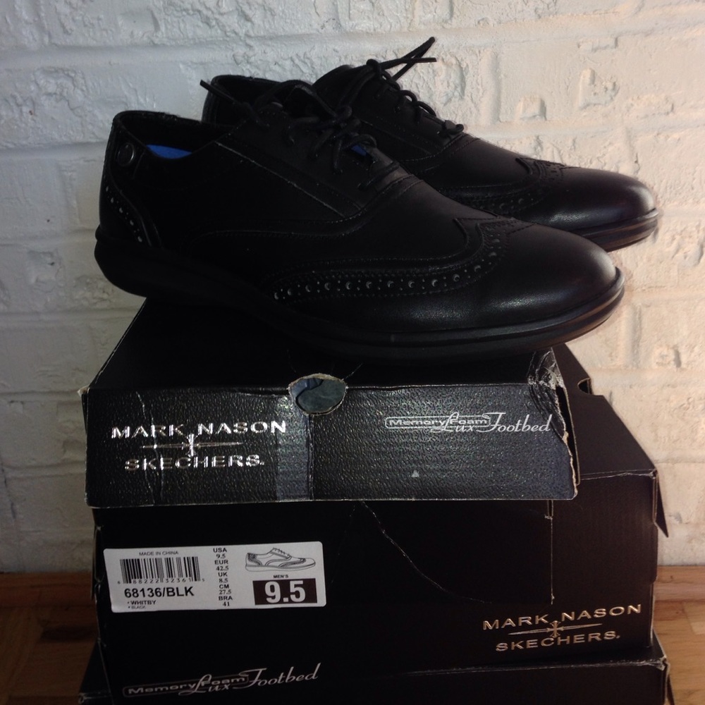 New Mark Nason Skechers Black Whitby.