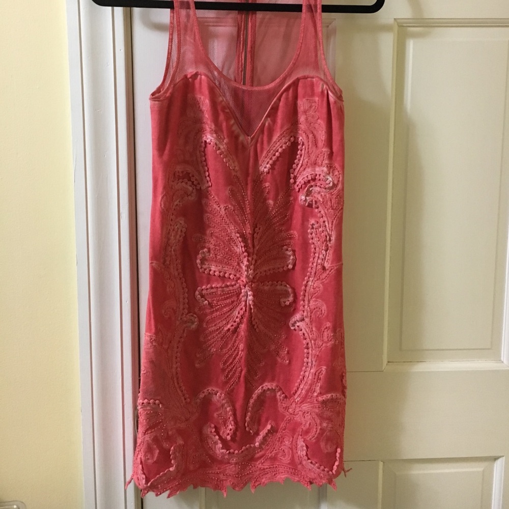 Pink free people cocktail dress