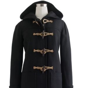 JCrew black cashmere toggle coat